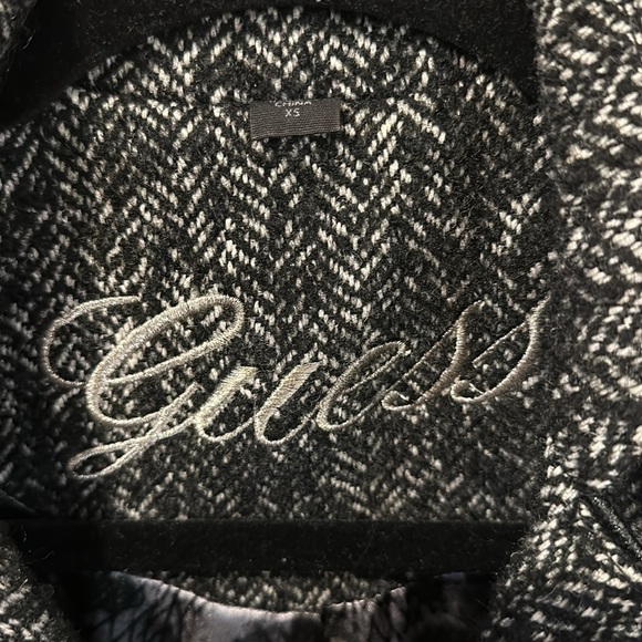 Guess Wool Blend Herringbone Peacoat - XS - Picture 11 of 17